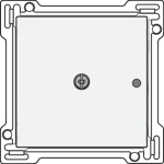 Afwerkingsset voor 1 - kanaals inbouw RF - ontvanger met enkelpolig schakelcontact White Steel