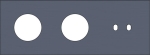 Triple cover plate, horizontal 71mm centre distance, for two socket functions and one double switch