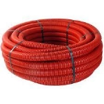 Protection tube with wire puller Red diameter 50mm roll of 50m