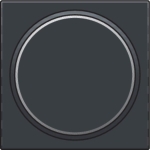 Afwerkingsset met doorschijnende ring zonder symbool voor drukknop 6A met amberkleurige Led Anthraci
