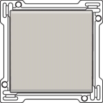 Afwerkingsset voor enkelvoudige schakelaar of drukknop Light Grey