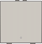 Enkelvoudige drukknop met Led en comfortsensoren voor Niko Home control, Light Grey