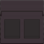 Centrale plaat data 2 x RJ dark Brown