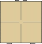 Bouton - poussoir quadruple pour Niko Home control Alu Gold