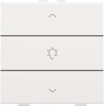 Commande de variateur simple pour Niko Home control x 3 White Steel