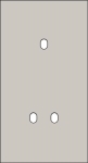 Double cover plate, vertical 71mm centre distance, for single and double switching function, Niko T