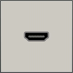 Afwerkingsset met HDMI naar HDMI aansluiting Light Light Grey