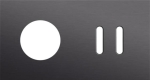Double cover plate, horizontal 71mm centre distance, for one socket function and one double switchi