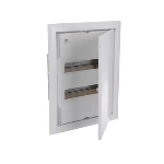 Inbouwkast UK600 2 rijen 24 modules uitbreidbaar tot 28 mod. met volle deur