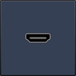 Set de finition avec prise HDMI / HDMI Alu Steel