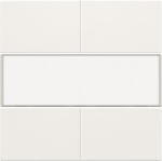 Afwerkingsset voor 4 - voudige potentiaalvrije drukknop 24V met tekstveld, White Steel