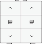 Commande de moteur double pour Niko Home control White Steel