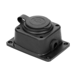 Prolongateur multiprise robuste, caoutchouc, Schuko IP44, 1 prise Schuko, boîtier ignifugé, profil t