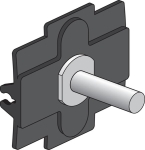 Niko toggle for simple switch functions, Grey Aluminum