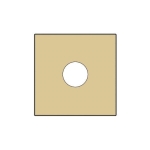 Afwerkingsset voor enkelvoudige coaxaansluiting voor TV, Gold coated