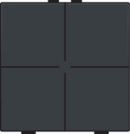 Viervoudige drukknop voor Niko Home control Anthracite
