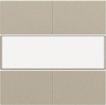 Afwerkingsset voor 4 - voudige potentiaalvrije drukknop 24V met tekstveld, Champagne