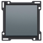 Set de finition pour interrupteur ou bouton - poussoir simple Alu Steel