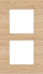 Afdekplaat tweevoudig vertikaal 60mm centerafstand Bamboo