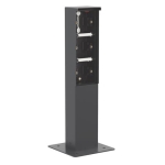 Splashproof garden post with baseplate for three Niko Hydro functions, Black