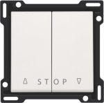 Afwerkingsset voor tweevoudige rolluikdrukknop voor elektronische sturingen Wit