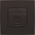 Centrale plaat data 1 x RJ dark Brown