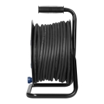 Kabelhaspel met 4 vaste stopcontacten, 40m rubberen kabel, IP44, H07RN-F 3 x 2.5mm² - 40m