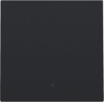 Afwerkingsset met lens voor elektronische schakelaar of drukknop Black Coated