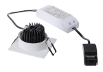 Patta-f, plafondInbouwarmatuur, rechthoekig, mat Wit, 9W, 38°, 3000K, inclusief driver