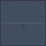 Touche simple avec marquage I et 0 pour interrupteur sans fil ou bouton-poussoir à 2 boutons Alu Ste