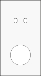 Double cover plate, vertical 71mm centre distance, for a double switching function and a socket fun
