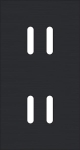 Double cover plate, vertical 71mm center distance, for double switch functions, Niko rocker Pure Alu