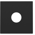 Afwerkingsset voor enkelvoudige coaxaansluiting voor TV, Black coated