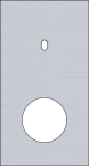 Plaque de recouvrement double, verticale 71mm d'entraxe, pour une fonction de commutation simple et