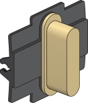 Niko rocker for simple switch functions, Aluminum Gold