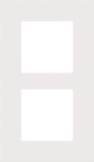 Afdekplaat tweevoudig vertikaal 60mm centerafstand White Steel