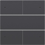 Afwerkingsset voor 4 - voudige potentiaalvrije drukknop 24V met Leds Anthracite