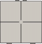 Bouton - poussoir quadruple pour Niko Home control Light Grey