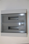 Opbouw kast 36 modules Grijs IP40 met doorzichtige deur 400 x 400 x 130mm met installatie kit