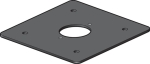 Powder - coated baseplate for splashproof garden posts, Black