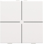 Bouton - poussoir quadruple pour Niko Home control White Steel