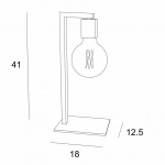 Lampe de table en Bronze griffé