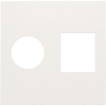 Afwerkingsset voor enkelvoudige coaxaansluiting en netwerkaansluiting TV + RJ45 telenet Wit