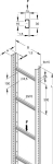 Kabelladder, hoogte = 60mm, breedte = 200mm, lengte = 3m, sendzimir