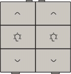 Double dimming control for Niko Home Control, light Grey