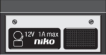 Niko toegangscontrole - deurbel 12V~1A inclusief lamp, Zwart / Aluminium