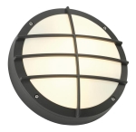 Bulan Grid, wandarmatuur, rond, Antraciet, E27, maximum 2 x 25W, PC cover