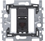 1 RJ11 - connection UTP, flat model, incl. flush - mounting frame with claw fixing