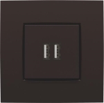 Afwerkingsset voor USB - lader dark Brown