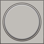 Afwerkingsset met doorschijnende ring zonder symbool voor drukknop 6A met amberkleurige Led Champagn